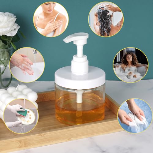 Thumbnail 6 de Hokretme Pump Bottle Dispenser 2Pcs 500ml/16.9oz — Wide Mouth, BPA Free Empty Pump Bottles