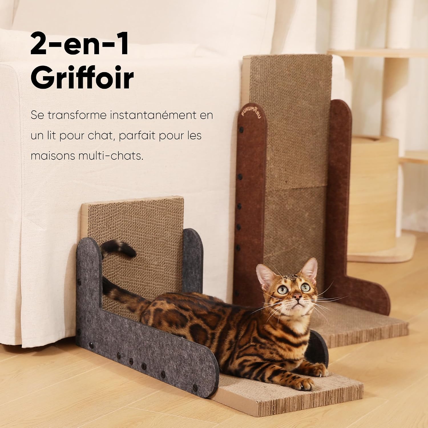 Thumbnail 4 de FUKUMARU Griffoir pour Chat L 68 cm đ±