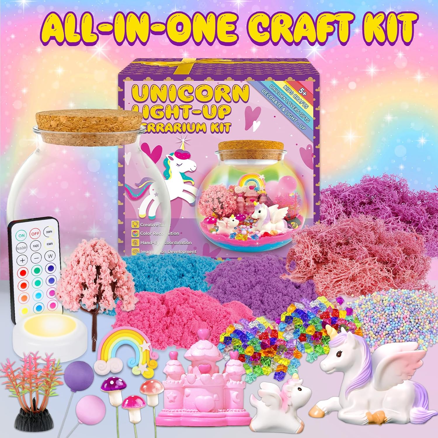 Detalle 2 de 7july Unicorn Terrarium Kit Ages 5-10