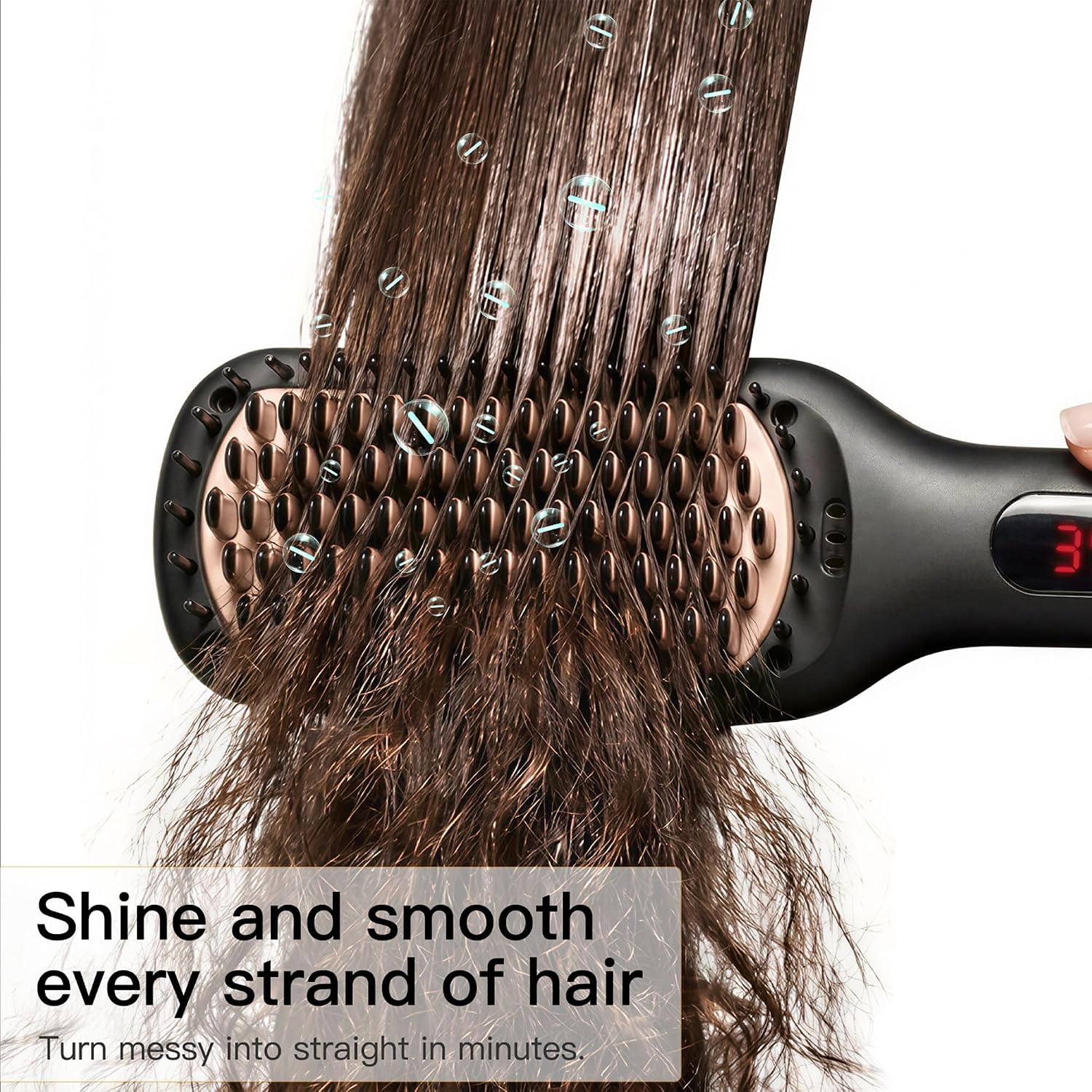 Thumbnail 5 de MEGAWISE Pro Hair Straightener Brush 20s 💇