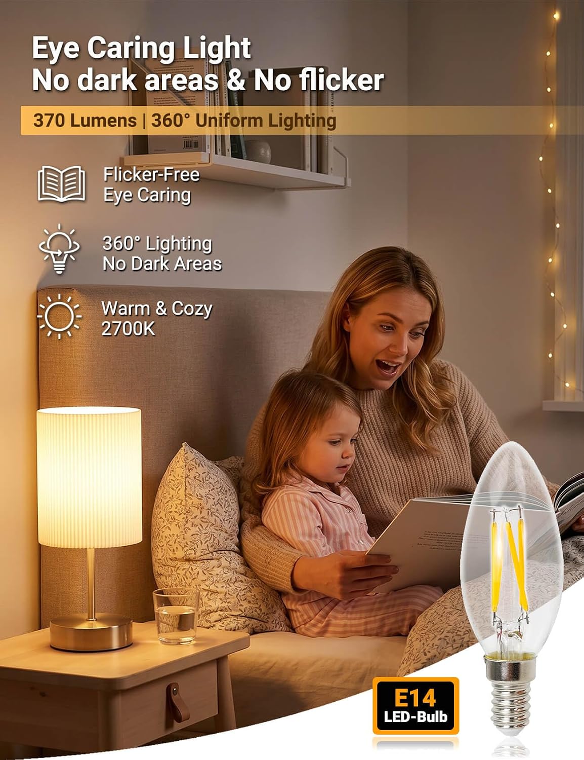 Thumbnail 5 de HSLighting Touch Control 3-way Dimmable Bedside Lamp