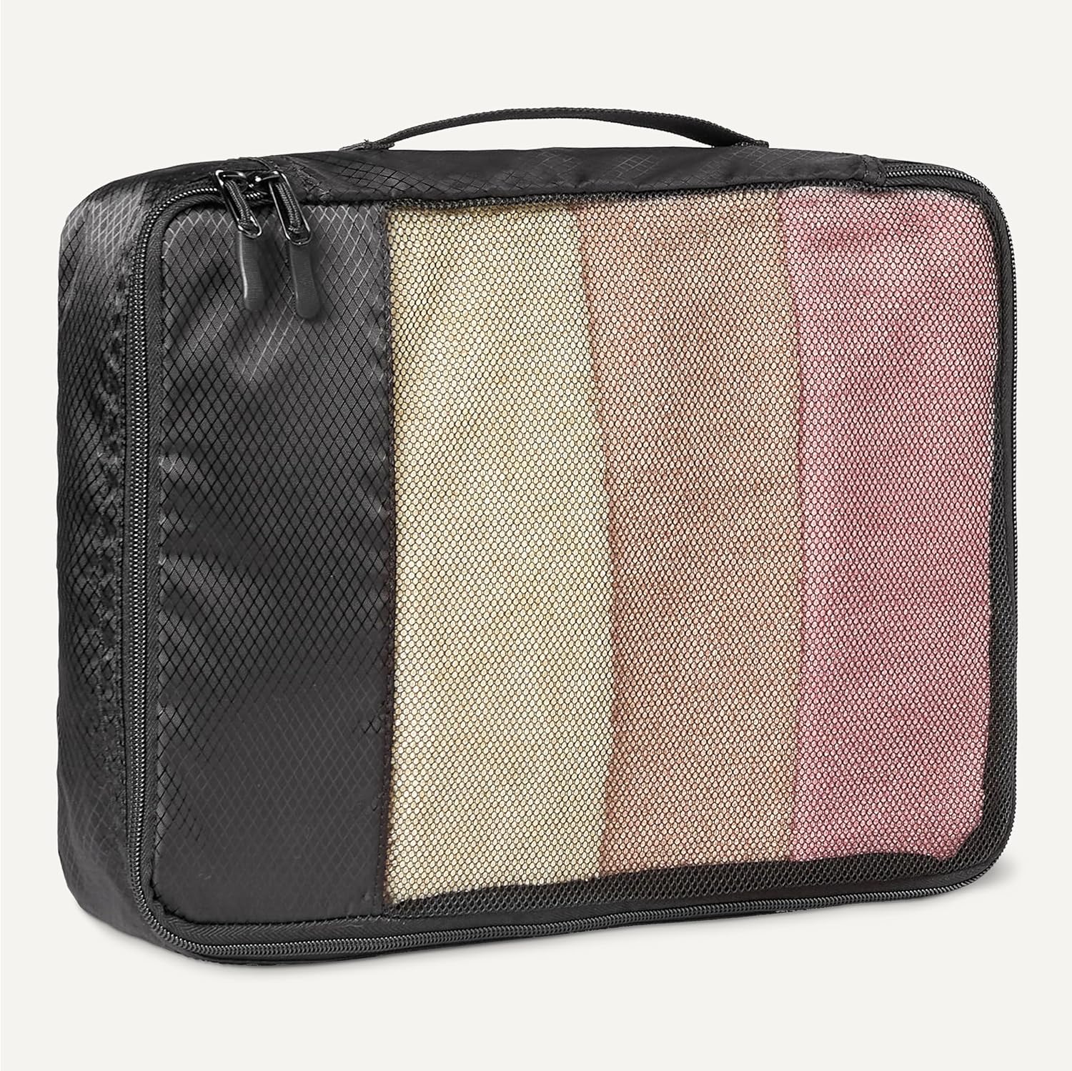 Detalle de Amazon Essentials 8-teiliges Packwürfel-Reisezubehörset – Gepäck-Organizer mit Doppelreißverschluss