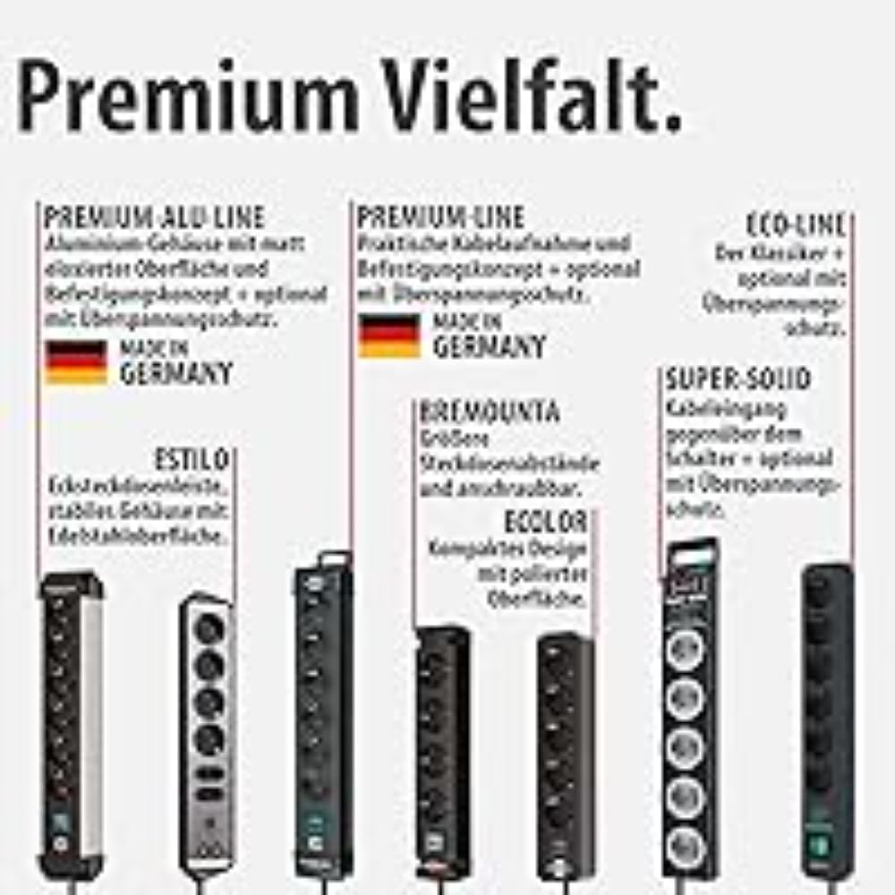 Thumbnail 6 de Brennenstuhl Eco-Line 6-Fach Steckdosenleiste mit Überspannungsschutz, anthrazit, 5 m Kabel