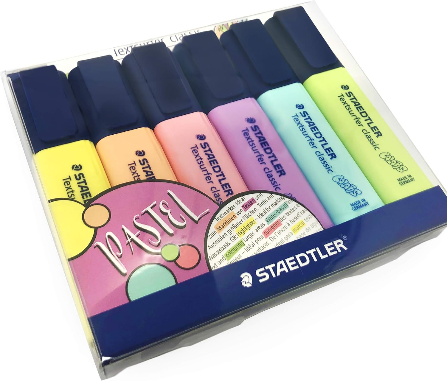 Detalle de STAEDTLER 364 CWP6 Textsurfer Classic Pastel Highlighters – Pack of 6
