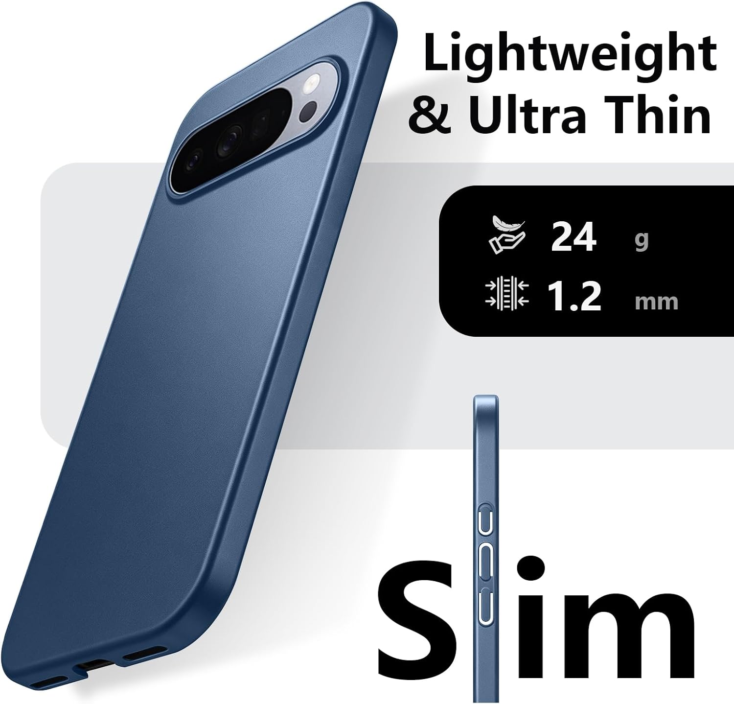 Thumbnail 2 de Puxssul Google Pixel 11 Pro用ケース 光沢ブルー・薄型ポリカーボネート製