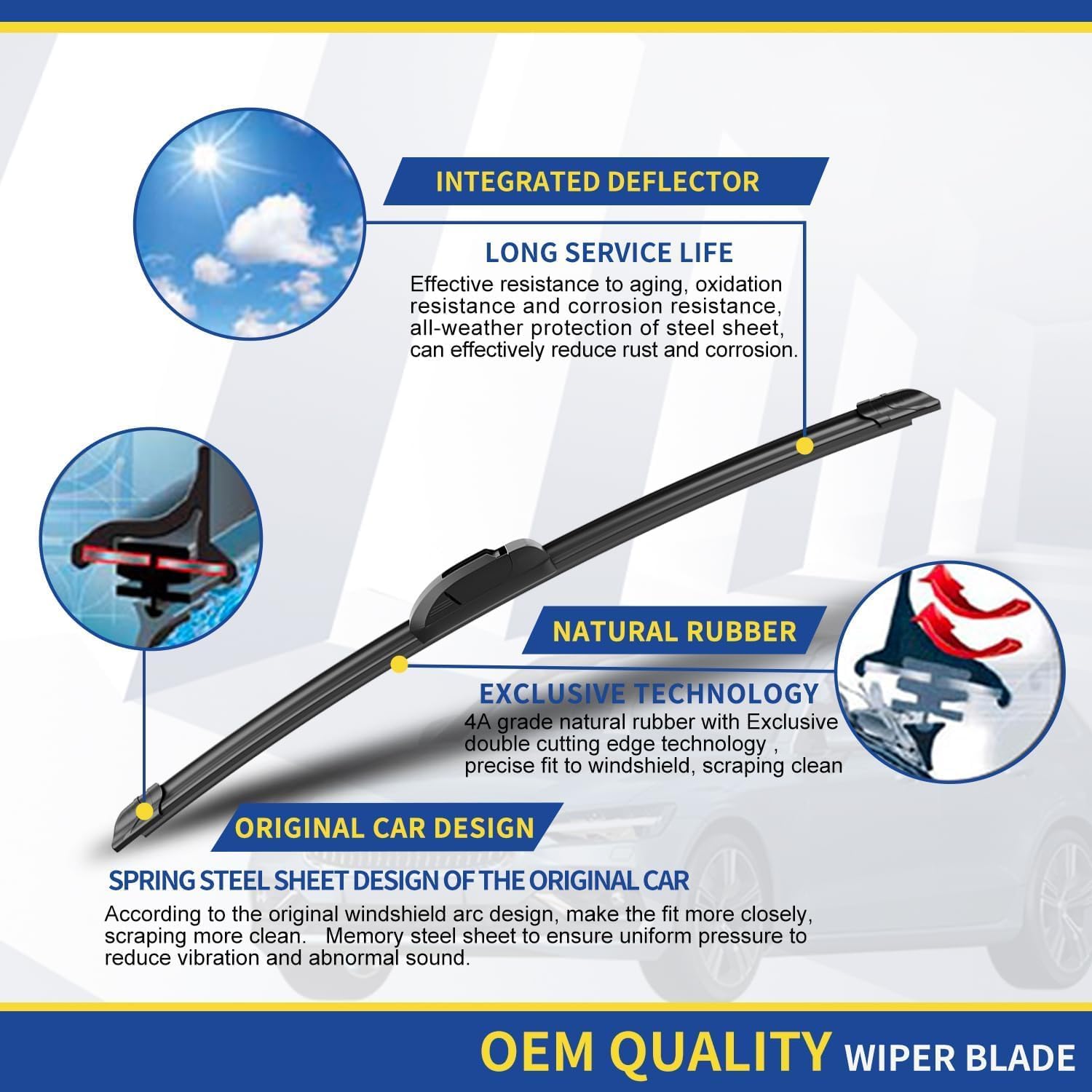 Detalle de ANRDDO Windshield Wiper Blades 26-inch