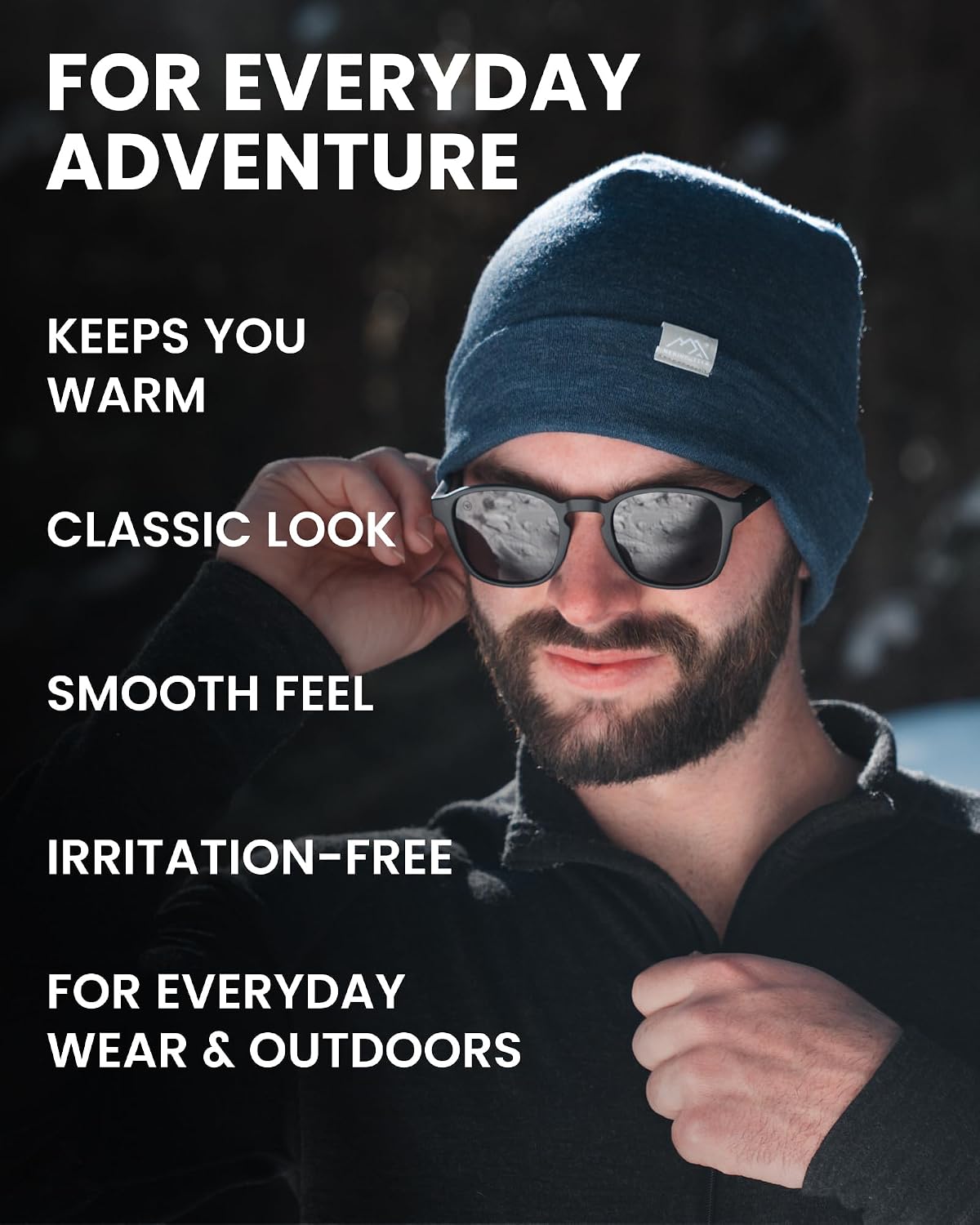 Detalle 2 de Merino.tech Merino Wool Beanie and Socks Set, 250 gsm