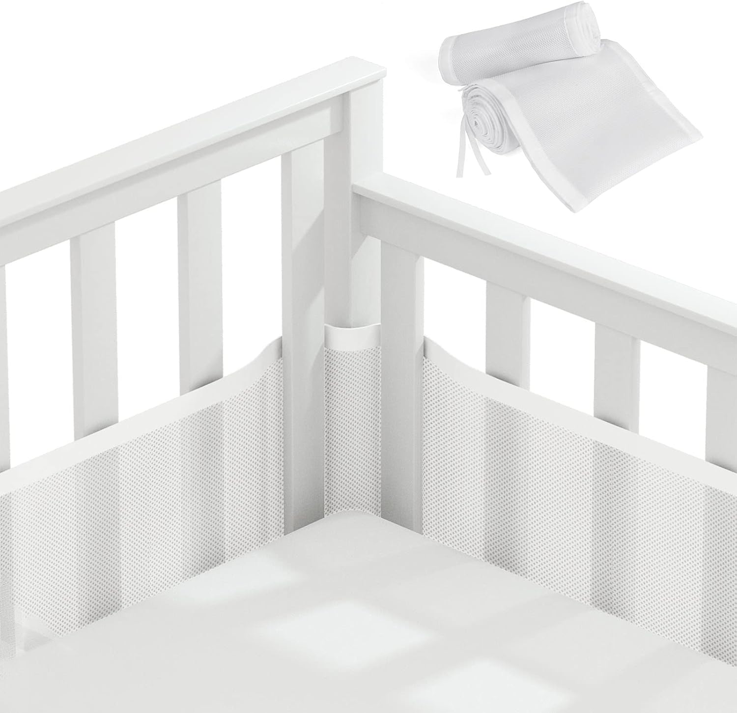 Vicloon Cot Bumper Mesh Liner, 2 pack