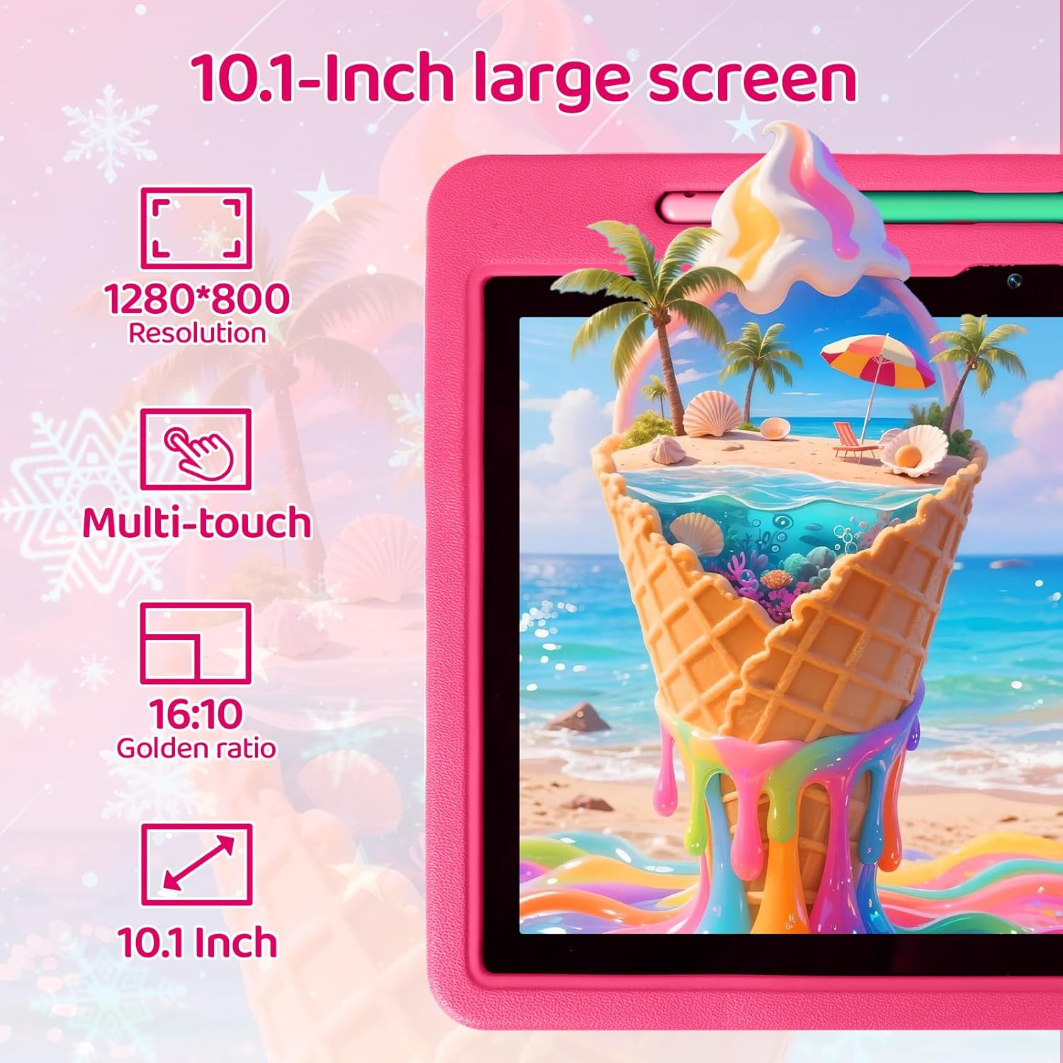 Thumbnail 4 de Laptok Tablet Bambini 10'' con Controlli Parentali e Custodia Rosa – Android 16, 20GB RAM, ESPANDE fino a 1TB