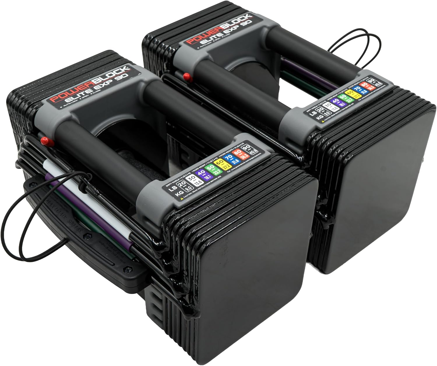 Detalle de PowerBlock Elite EXP Adjustable Dumbbells 5–50 lb 🏋