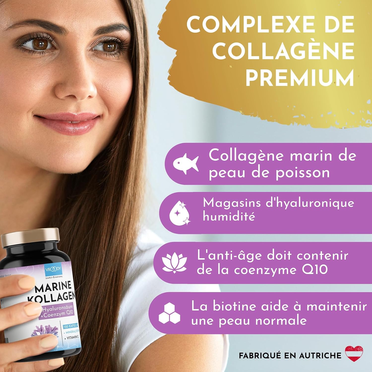 Detalle 2 de VROODY Premium Collagène Marin 1000mg