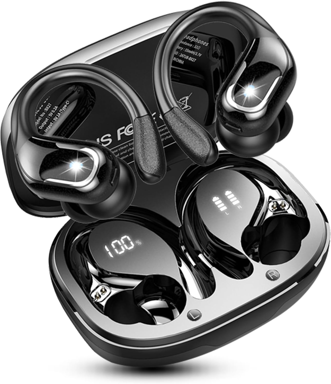 Detalle de Rulefiss BX27 Bluetooth 5.4 Earbuds 75Hrs