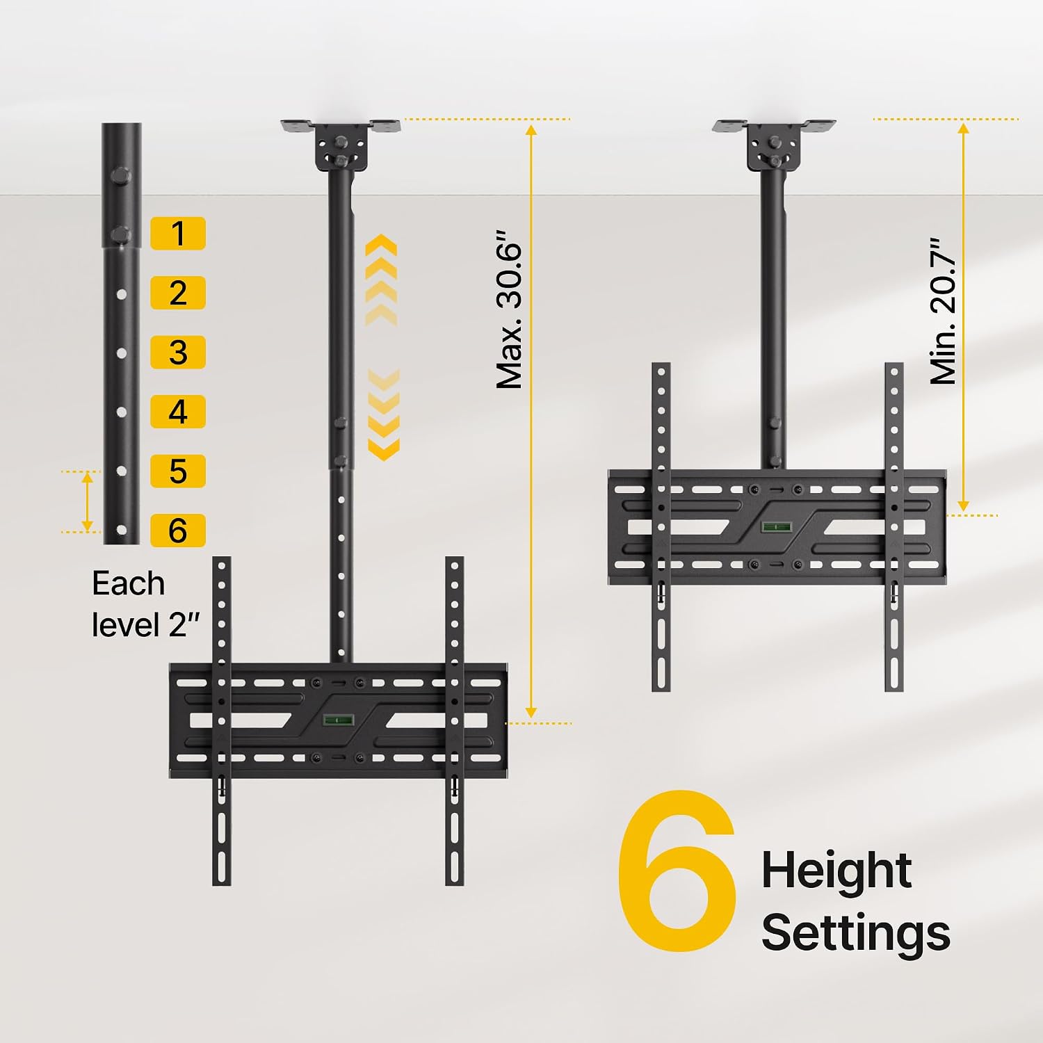 Detalle 2 de monTEK Ceiling TV Mount for 37-75 inch Flat Screen Displays