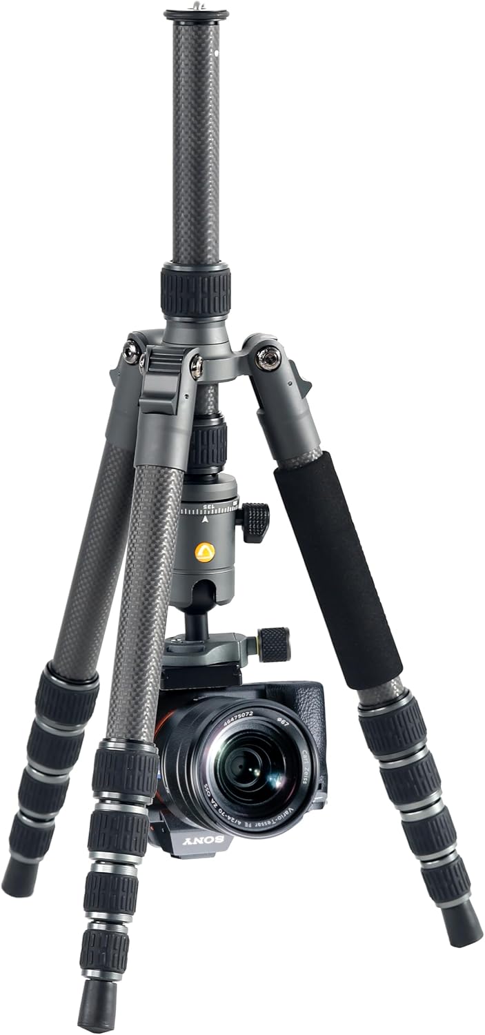 Detalle de Vanguard VEO 3GO 235CB – karbonowy statyw podróżny z głowicą kulową