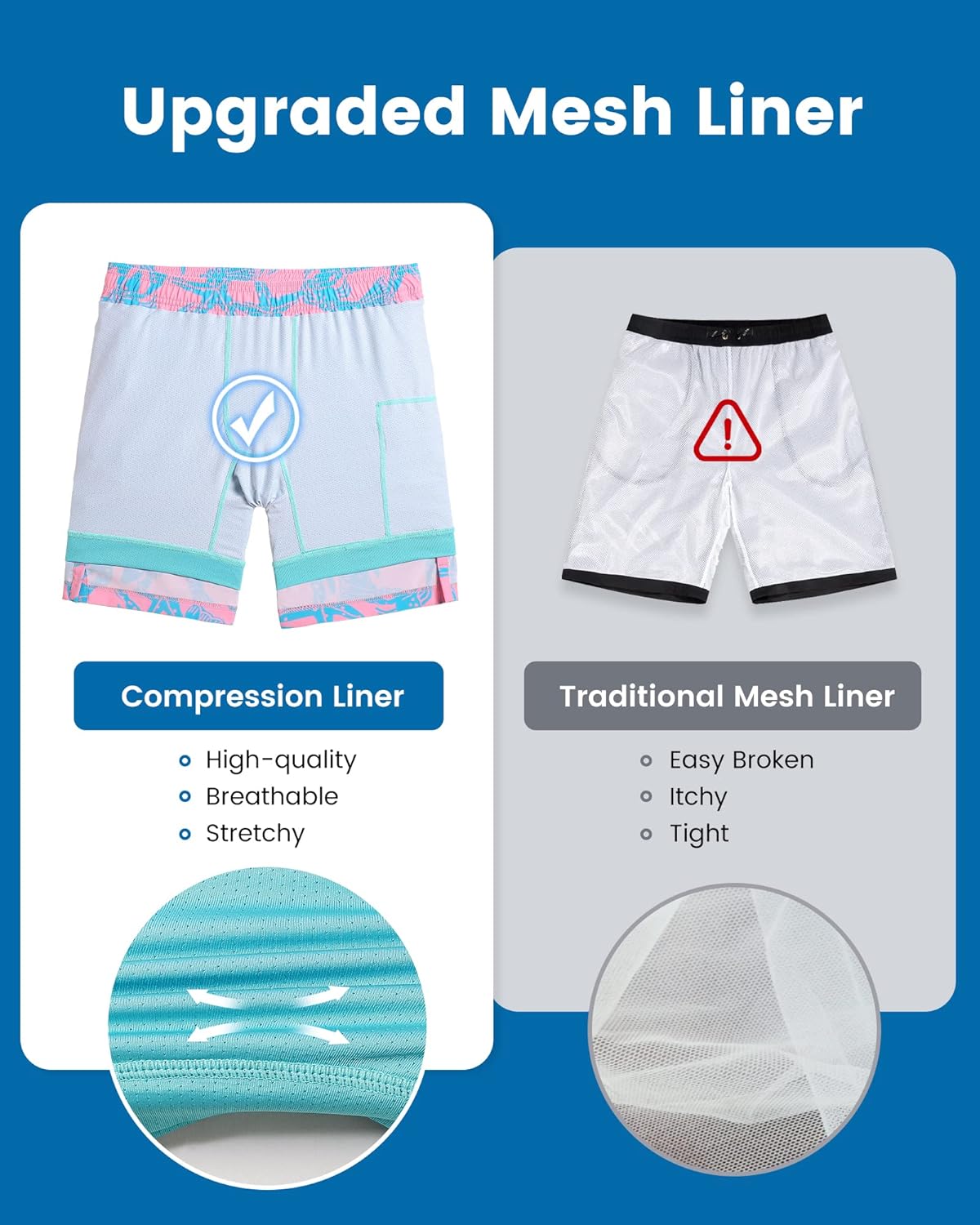 Thumbnail 4 de maamgic Men’s Swim Trunks with Compression Liner (7-Inch Inseam)