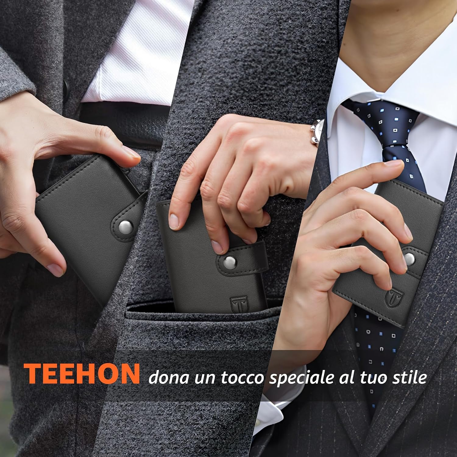 Thumbnail 5 de TEEHON Portafoglio RFID slim 10,5 cm