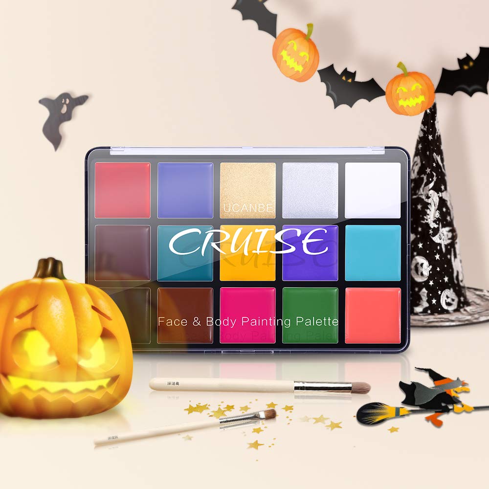 Thumbnail 3 de UCANBE 15-Color Oil Face and Body Paint Palette for FX Makeup