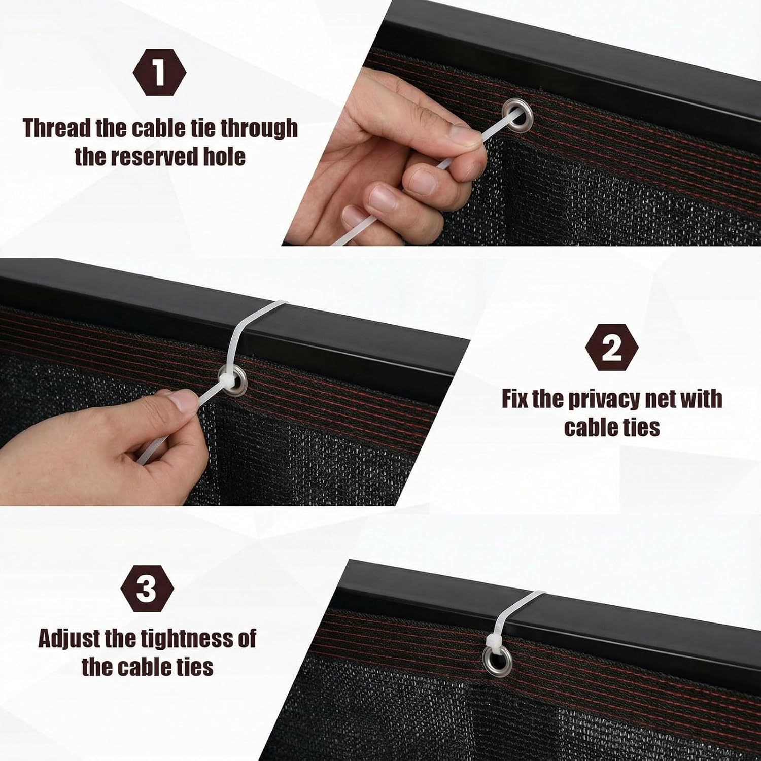 Thumbnail 3 de Otopone 1.5x10m Black Garden Screening – UV‑Resistant Privacy Netting for Outdoor Spaces