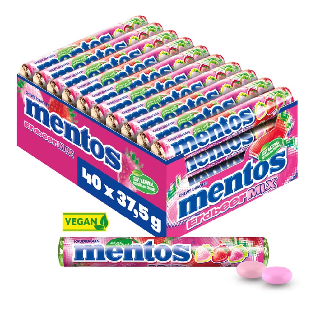 Thumbnail 6 de Mentos Fanta Dragees – Frucht-Kaubonbons mit Original Fanta-Geschmack, vegan, 40 Rollen