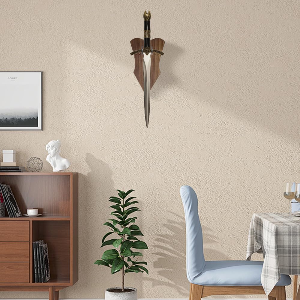 Thumbnail 5 de MiOYOOW Sword Wall Mount Display — Solid Wood Wall-Mounted Sword Stand with Adjustable Hooks