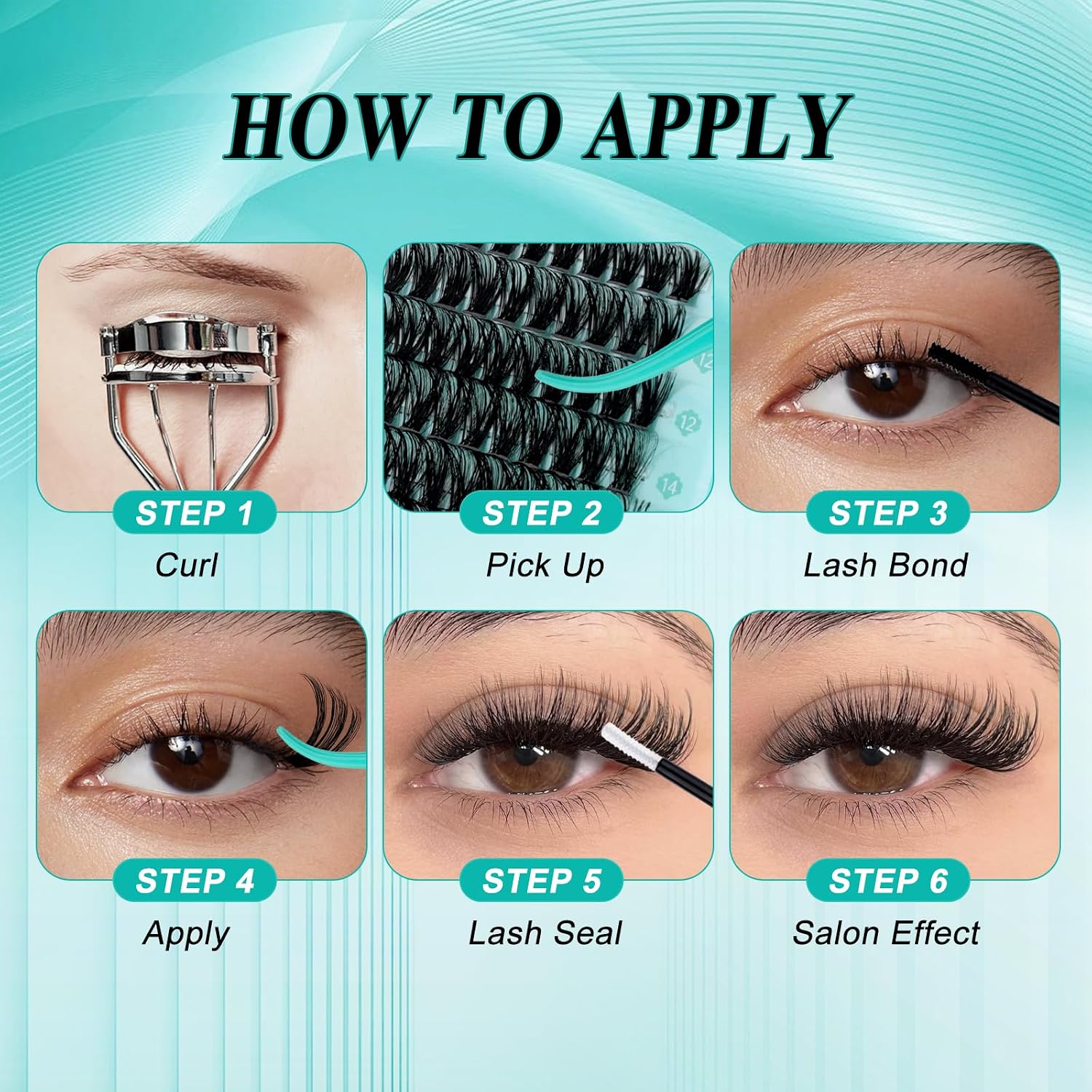 Detalle de GEMERR Lash Cluster Kit, D Curl