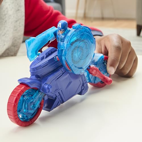 Detalle 2 de Marvel Avengers Epic World of Action Moto lanzaescudos del Capitán América