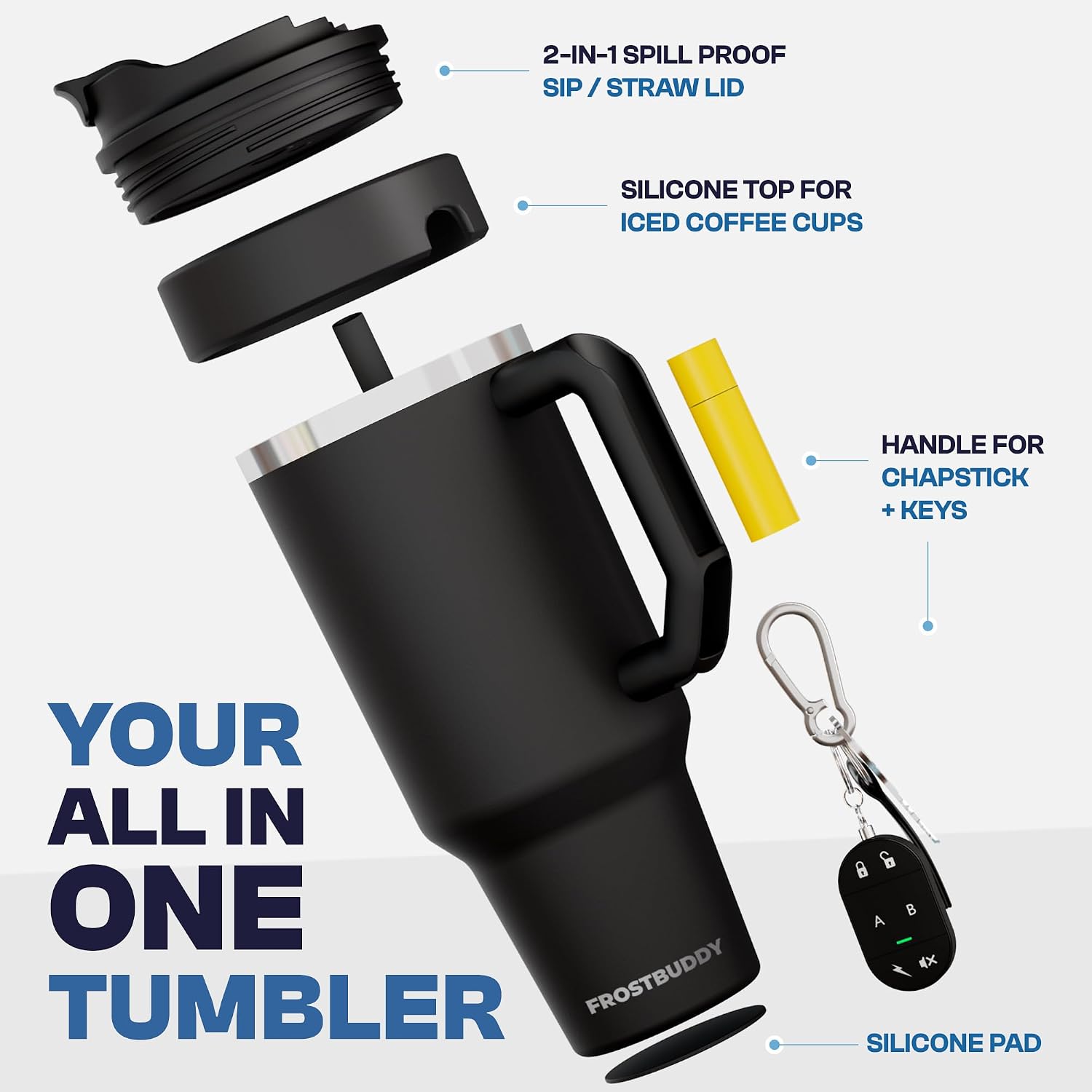 Detalle de Frost Buddy Thicc Buddy 40 oz insulated tumbler