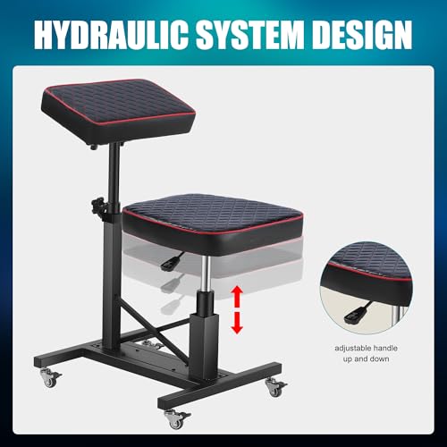 Detalle de Poarmeey Fauteuil de tatouage avec accoudoirs réglables en hauteur et dispositif hydraulique