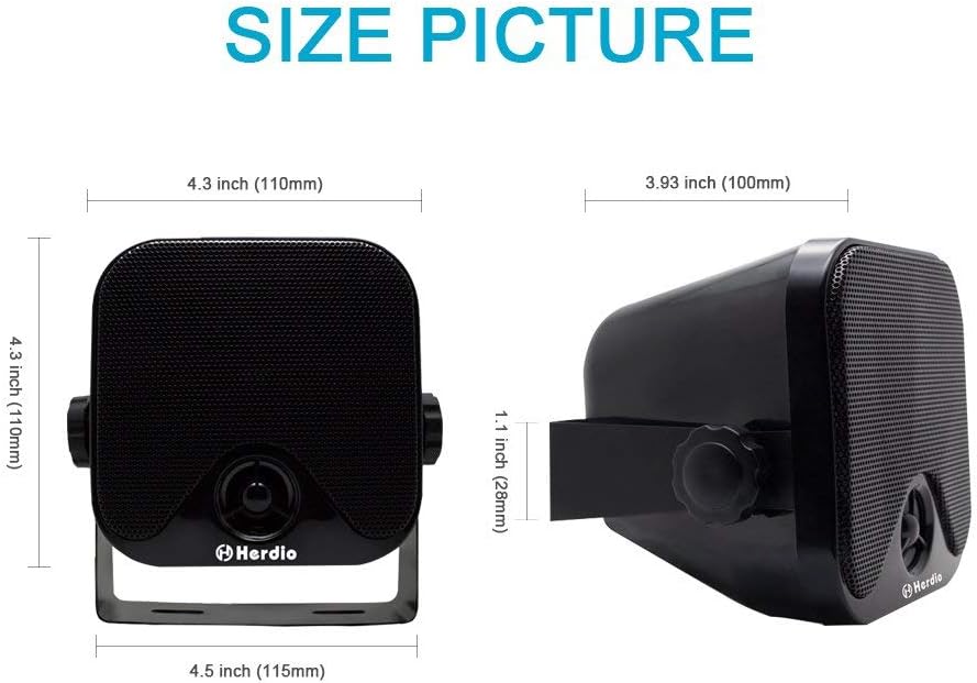 Detalle de Herdio 120W Waterproof 4-inch Outdoor Speakers