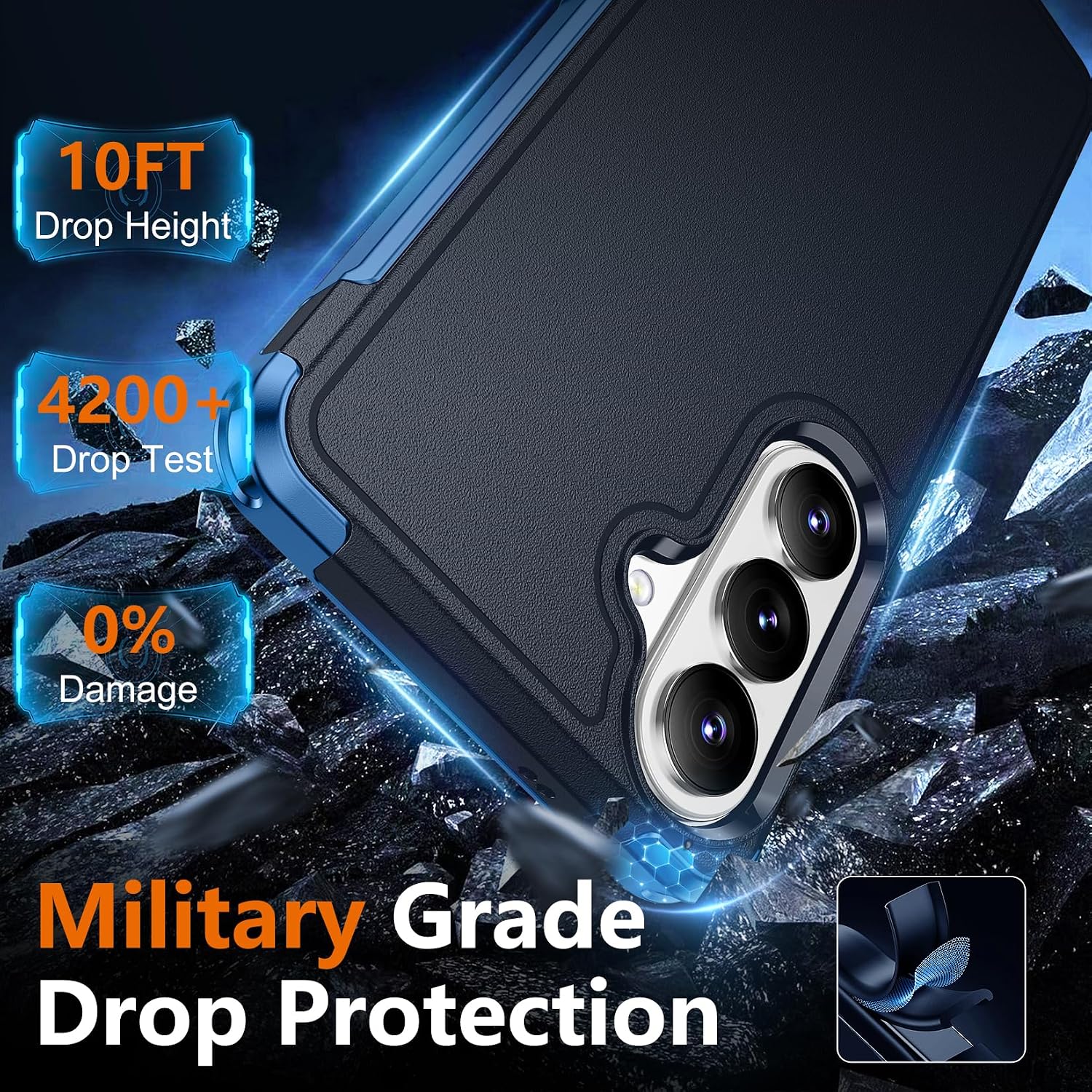 Detalle de SPIDERCASE Galaxy S26 Case with 10-Foot Drop Protection and Screen & Camera Protectors