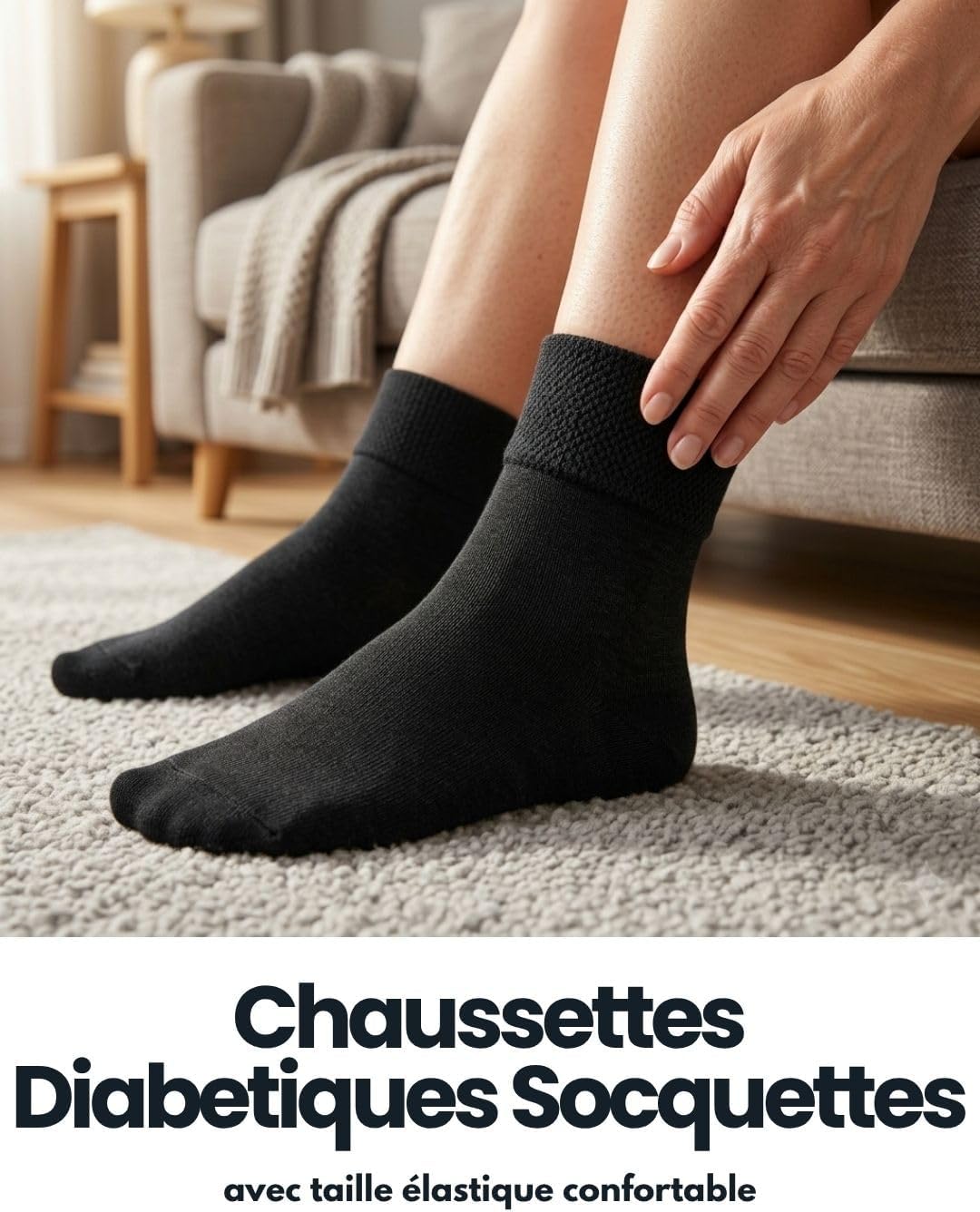 Detalle de 10 paires de chaussettes diabétiques socquettes basses coton sans couture (homme & femme)