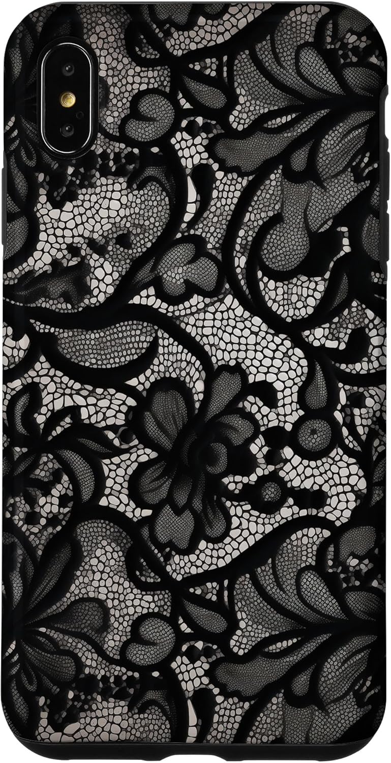 Detalle de Coque iPhone XS Max dentelle noire
