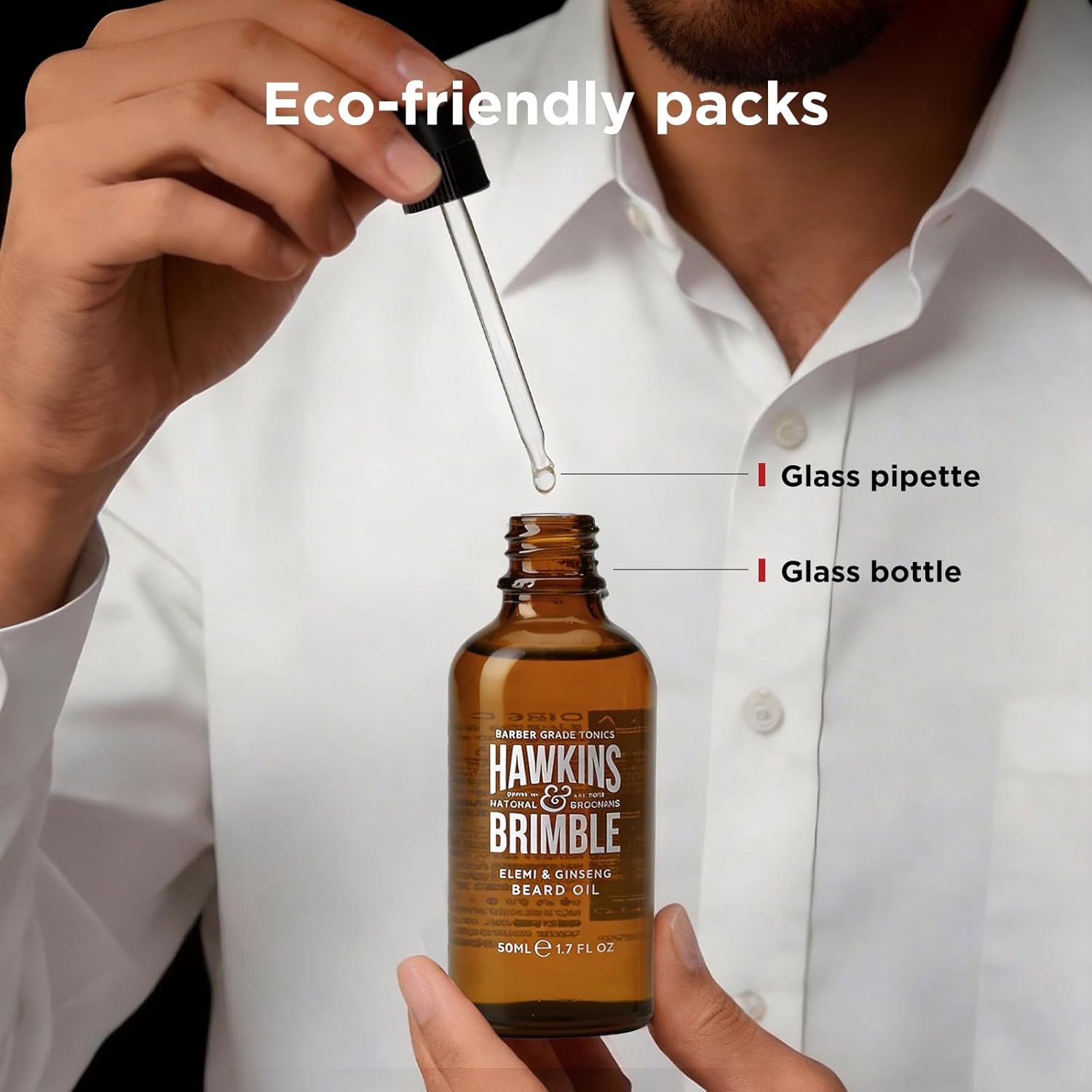 Detalle de Hawkins & Brimble Beard Oil for Men, 50ml