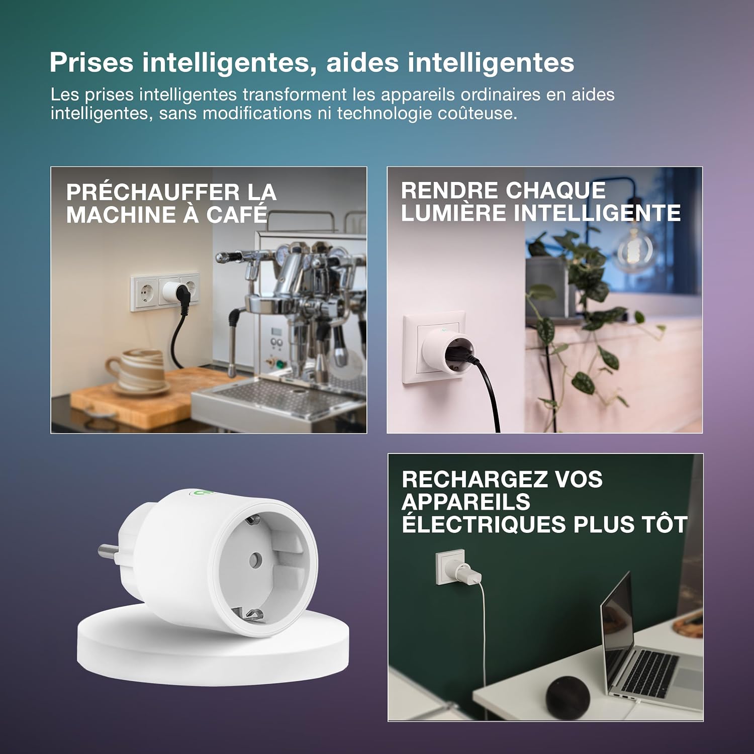 Detalle de OSRAM prise intelligente WiFi avec Matter, compatibilité Alexa et écosystèmes multiples jusqu’à 2300 W