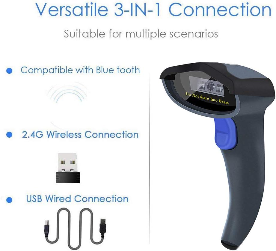 Detalle 2 de NETUM Lettore Codici a Barre Wireless Bluetooth 30m