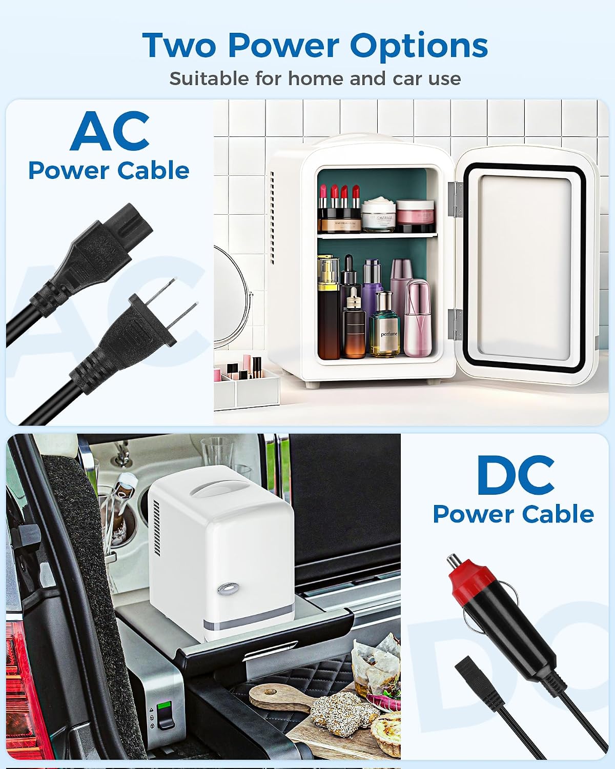 Detalle 1 de Electactic LY2504L2 Mini Cosmetic Fridge, 4L, AC/DC Power, White