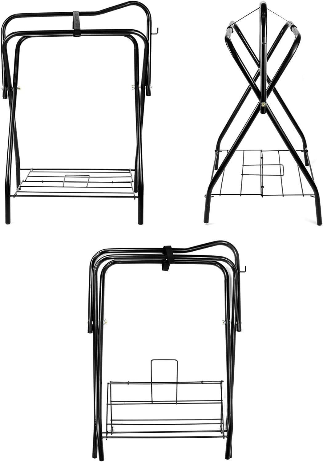 Thumbnail 3 de 1PCS Saddle Rack: Heavy Duty Portable Saddle Stand for English & Western Saddles