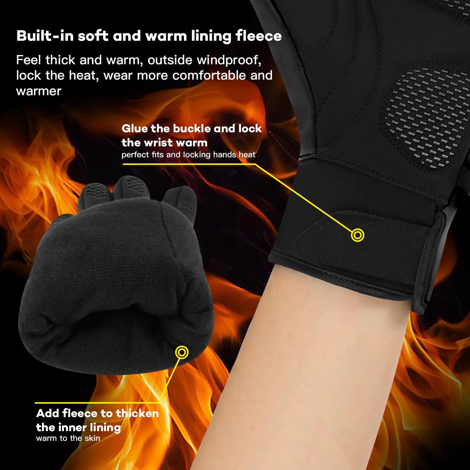 Thumbnail 3 de Vilico Winterhandschuhe Herren wasserdicht Touchscreen