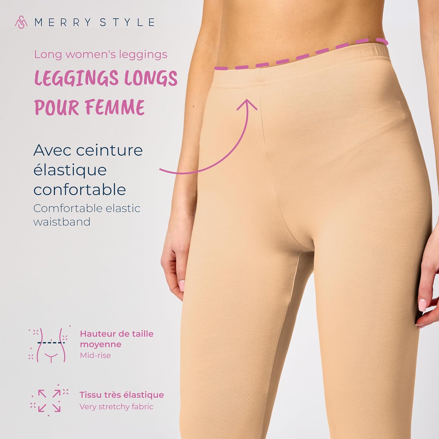 Detalle de Merry Style Legging Long Tenue Sport Femme MS10 1 pièce