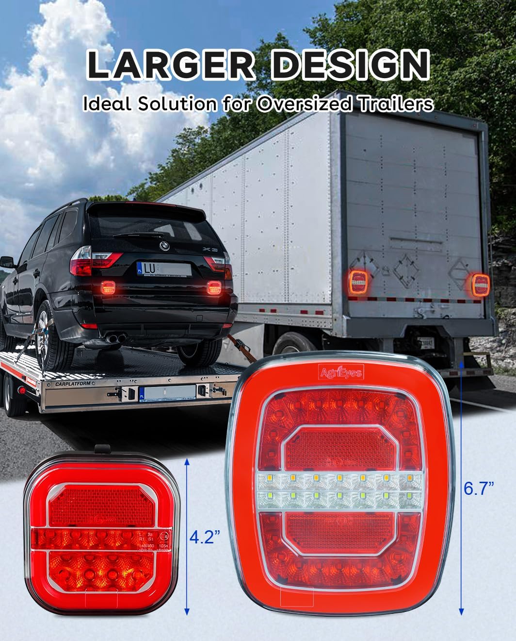 Detalle 2 de Agrieyes T325 Wireless Trailer Lights 5.7"