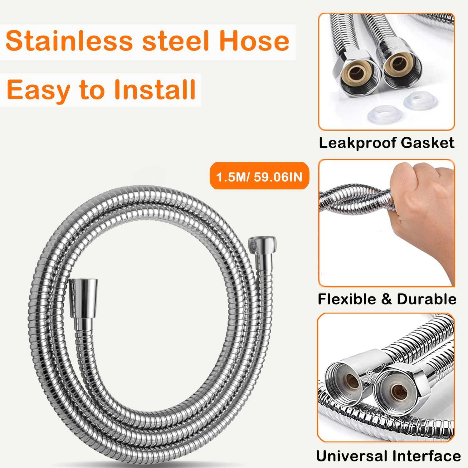 Thumbnail 4 de Fenxyo Shower Head with 1.5M Hose Combo: High-Pressure Handheld with 5 Modes