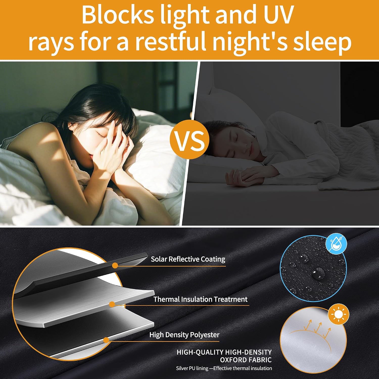 Thumbnail 3 de 250x145cm Blackout Blinds Large: 100% Blackout Material, Easy Temporary Fit, No Drill