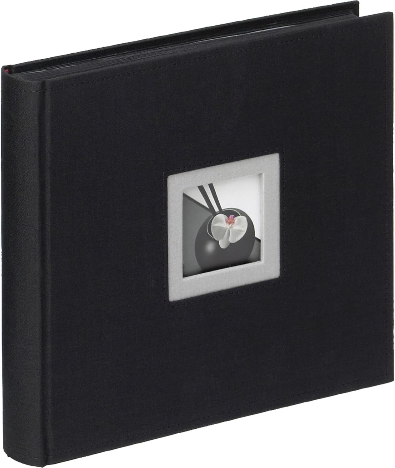Detalle de Walther Design Album Photo Noir 26 x 26 cm en lin avec découpe de couverture FA-209-B