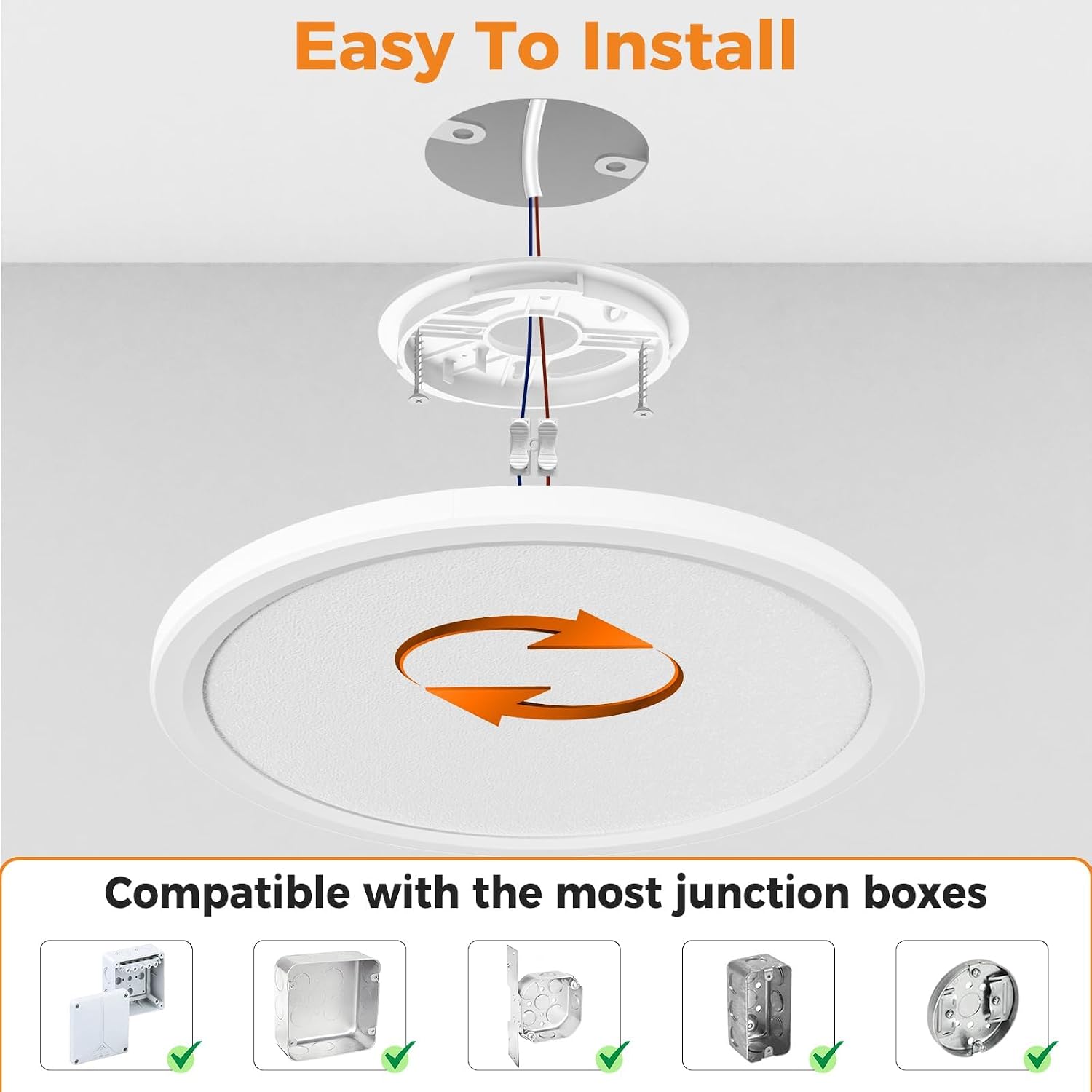 Thumbnail 6 de slochi LED-Deckenleuchte IP44 (2er-Set) 39 cm, 36 W, 4.200 lm – 3 Farbtemperaturen (3000/4000/6500 K)