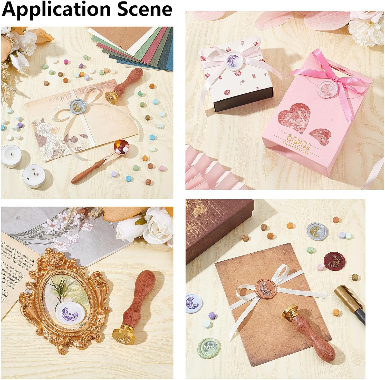 Detalle 1 de CRASPIRE 帆船柄シーリングスタンプ 25mm 真鍮ヘッド・木製ハンドル付き