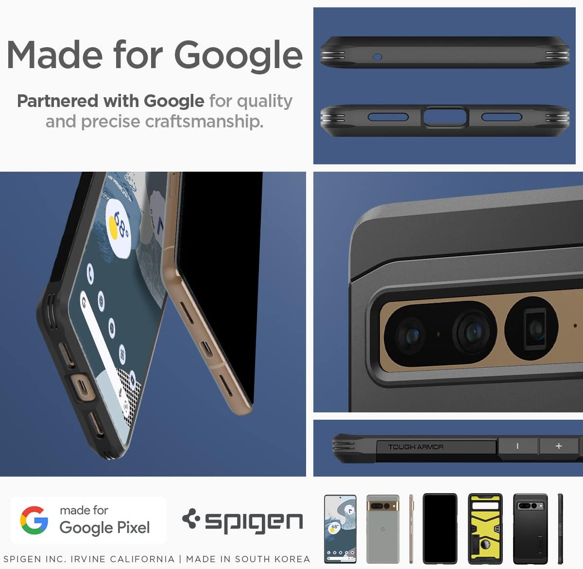 Thumbnail 6 de Spigen Tough Armor pour Google Pixel 7 Pro — coque noire