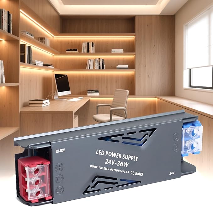 SUCIKORIO Transformador LED 24V 36W para Tiras y Lámparas