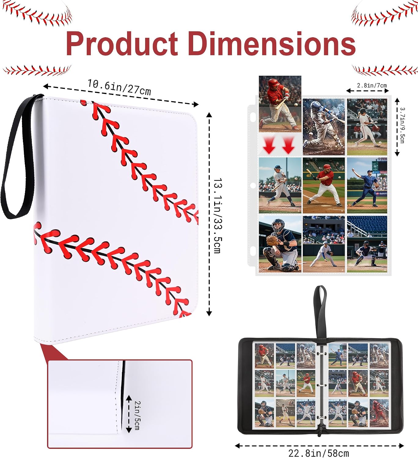 Thumbnail 2 de Baseball card binder with 50 sleeves