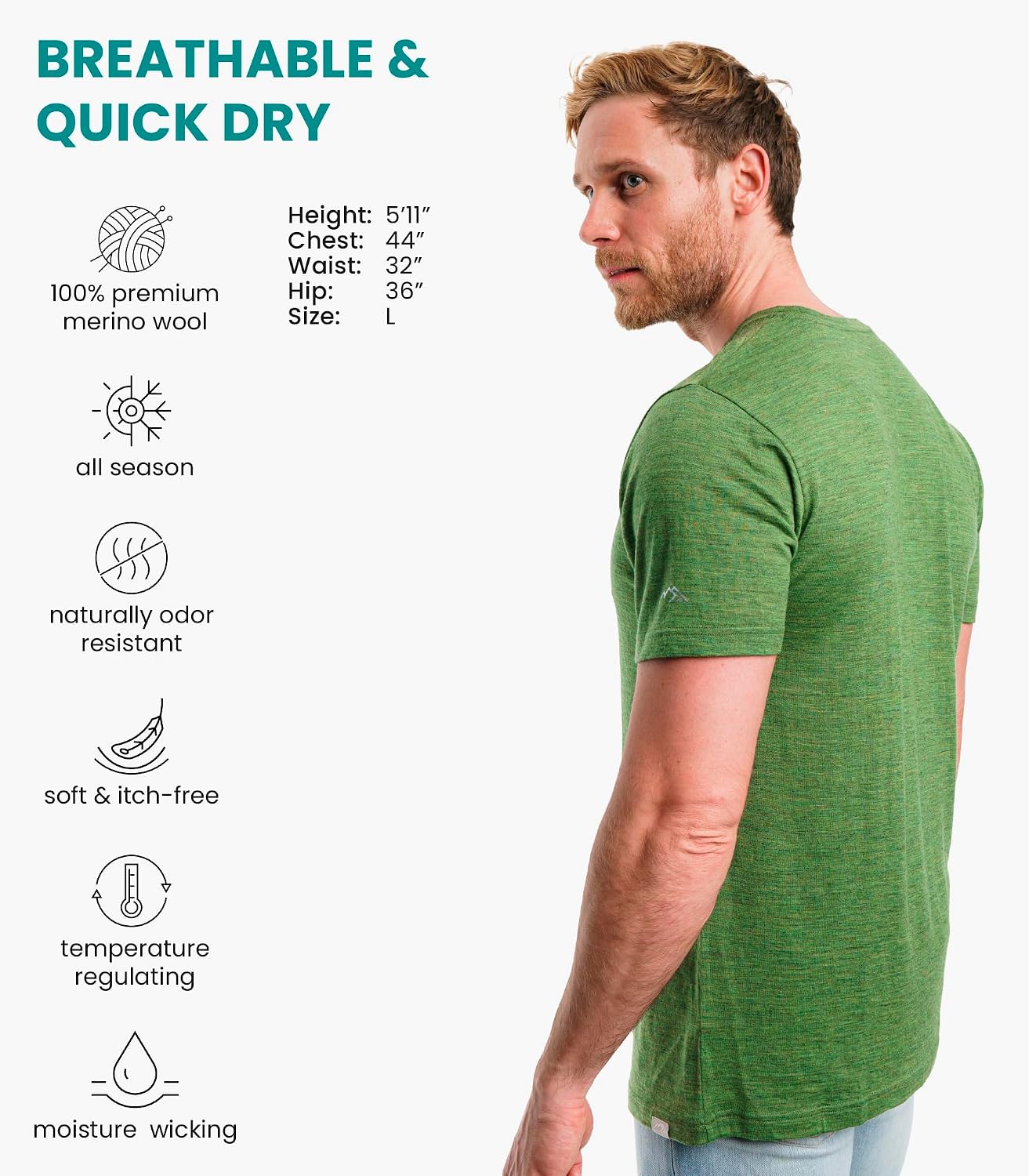 Detalle 2 de Merino.tech maglia termica in lana merino