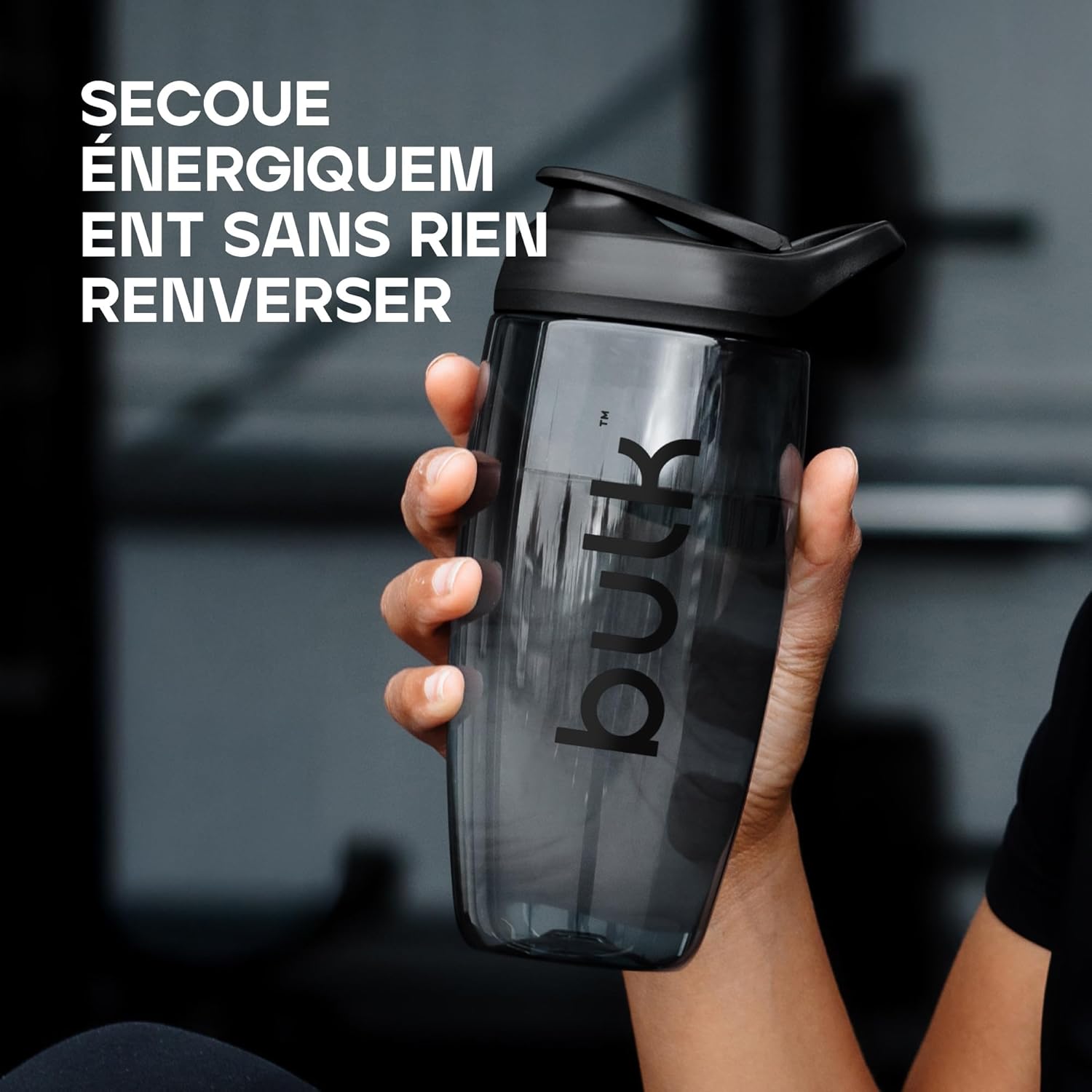Detalle de Bulk x Promixx Pursuit Ecozen Shaker Noir 700ml – Étanche et Résistant aux Chocs